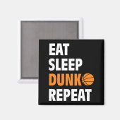 Eat Sleep Dunk Herhaal Fun Basketball Bball Magneet (Voorkant / Achterkant)