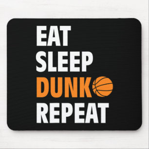 Eat Sleep Dunk Herhaal Fun Basketball Bball Muismat
