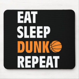 Eat Sleep Dunk Herhaal Fun Basketball Bball Muismat