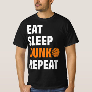 Eat Sleep Dunk Herhaal Fun Basketball Bball T-shirt