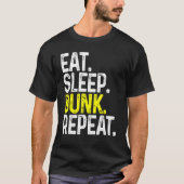 Eat Sleep Dunk Herhaal Funny Basketball T-shirt (Voorkant)