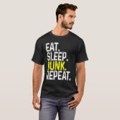 Eat Sleep Dunk Herhaal Funny Basketball T-shirt (Voorkant volledig)