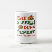 Eat Sleep Dunk Repeat - Funny Basketball Xmas Koffiemok (Center)