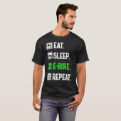 Eat Sleep E-Bike Repeat, Love to E-Bike, Funny E-B T-shirt (Voorkant volledig)