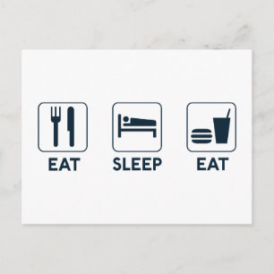 Eat Sleep Eat Briefkaart