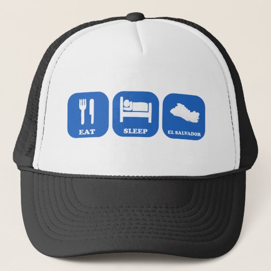 Eat Sleep El Salvador Trucker Pet (Voorkant)