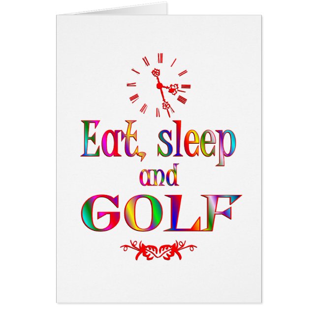 Eat, Sleep en Golf (Voorkant)
