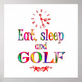 Eat, Sleep en Golf Poster (Voorkant)