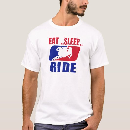 Eat Sleep en rit T-shirt (Voorkant)