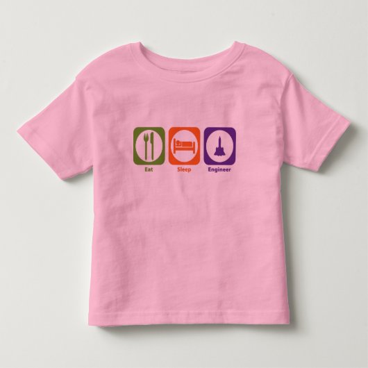 Eat Sleep Engineer Kinder Shirts (Voorkant)