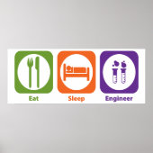 Eat Sleep Engineer Poster (Voorkant)