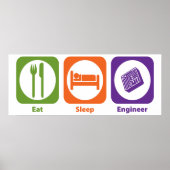 Eat Sleep Engineer Poster (Voorkant)