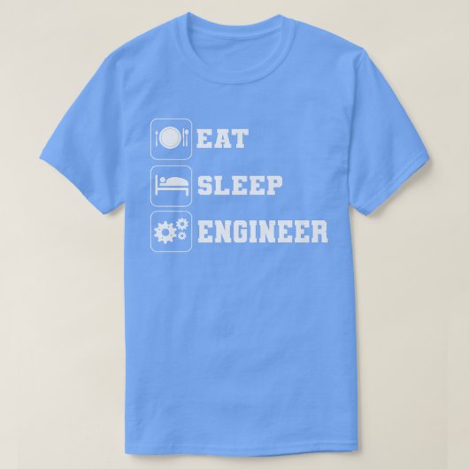 Eat Sleep Engineer Rela Person T-shirt (Design voorkant)