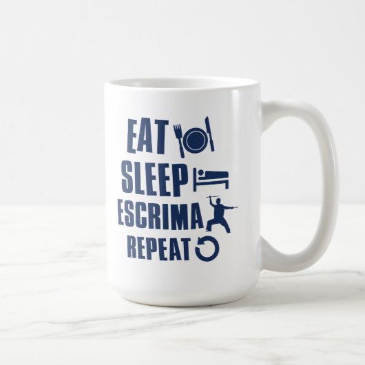Eat Sleep escrima Koffiemok (Rechts)