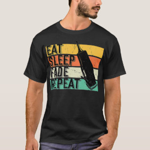 Eat Sleep Fade Herhaal Barber Gift Haarstylist Bar T-shirt