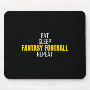 Eat Sleep Fantasy Football Herhaal Draft Muismat