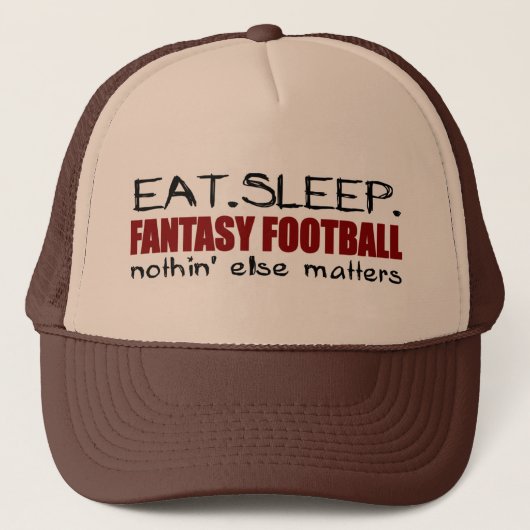 Eat Sleep Fantasy Football Trucker Pet (Voorkant)