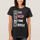 Eat Sleep Farm Repeat T-shirt (Voorkant)