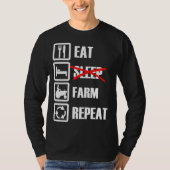 Eat Sleep Farm Repeat T-shirt (Voorkant)