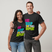 Eat Sleep Fastpitch Softball Repeat T-shirt (Unisex)