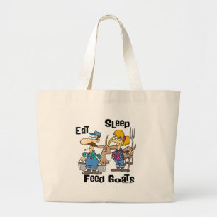 Eat Sleep Feed Geiten Grote Tote Bag