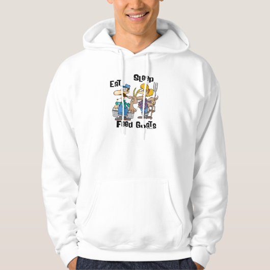 Eat Sleep Feed Geiten Hoodie (Voorkant)