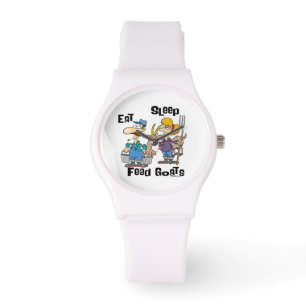 Eat Sleep Feed Geiten Horloge