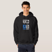 Eat Sleep Fencing Herhalen Hoodie (Voorkant volledig)