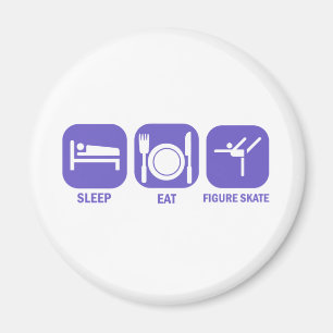 Eat Sleep Figuur Schaats Magneet