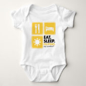 Eat Sleep Filipino - Geel Romper (Voorkant)