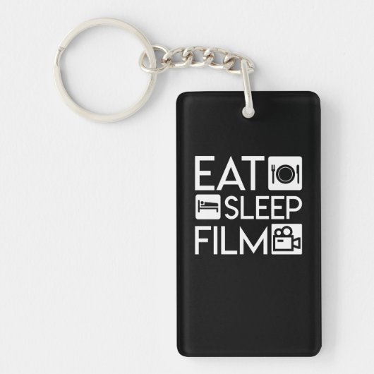 Eat Sleep Film Director Funny Gift Sleutelhanger (Voorkant)