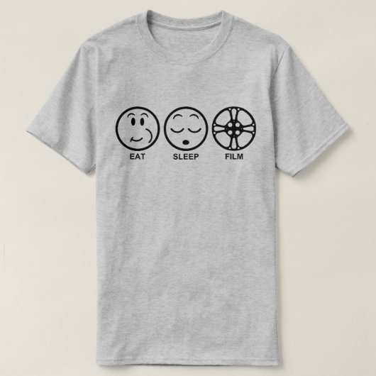 Eat Sleep Film T-shirt (Design voorkant)