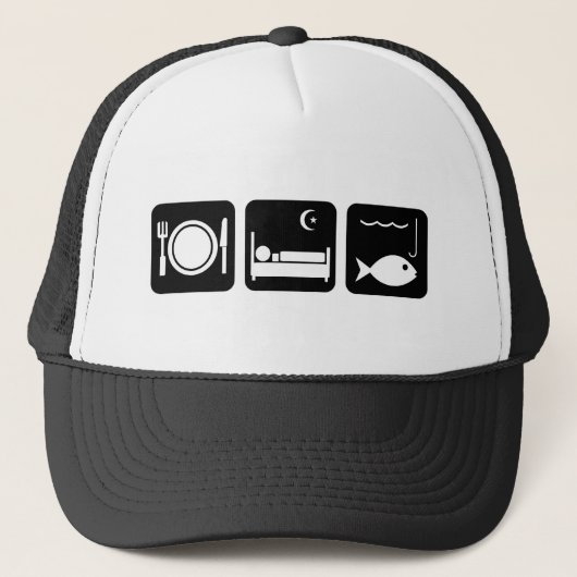 Eat Sleep Fish 1 Trucker Pet (Voorkant)