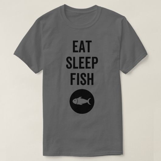 Eat Sleep Fish 3 T-shirt (Design voorkant)
