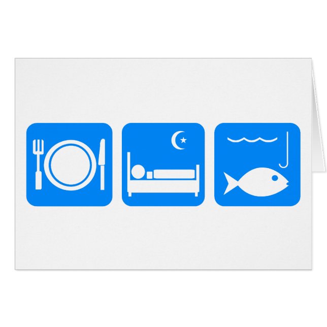 Eat Sleep Fish blauw (Voorkant Horizontaal)