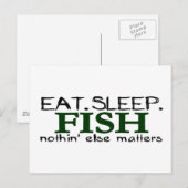 Eat Sleep Fish Briefkaart (Voorkant / Achterkant)