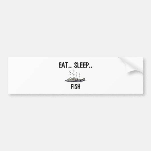 Eat Sleep FISH Bumpersticker (Voorkant)