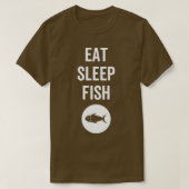 Eat Sleep Fish Classic TShirt (Design voorkant)
