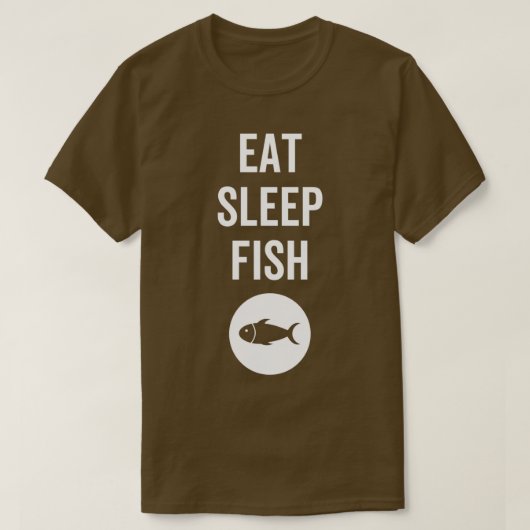 Eat Sleep Fish Classic TShirt (Design voorkant)