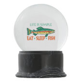 Eat Sleep Fish - Funny Fisherman's Sneeuwbol (Achterkant)