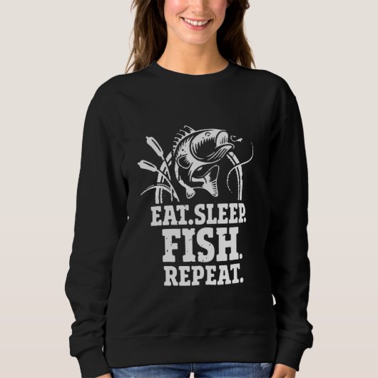 Eat Sleep Fish Herhaal 1 Trui (Voorkant)