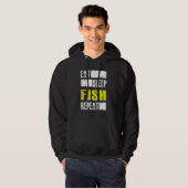 Eat Sleep Fish Herhalen - Fisher Hoodie (Voorkant volledig)