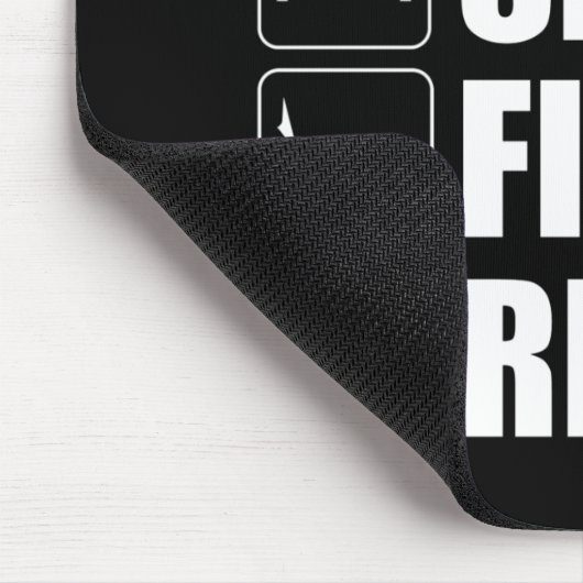 Eat Sleep Fish Herhalen Muismat (Hoek)