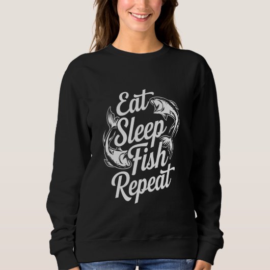 Eat Sleep Fish Herhalen Trui (Voorkant)