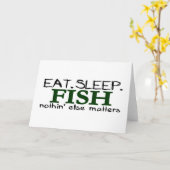 Eat Sleep Fish Kaart (Gele Bloem)