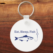 Eat Sleep Fish Sleutelhanger (Voorkant)