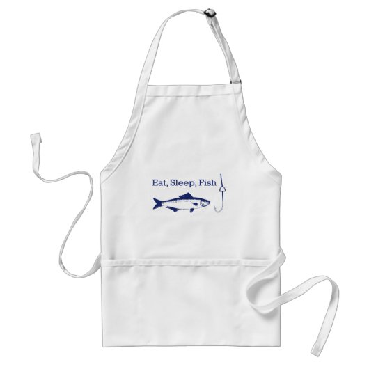 Eat Sleep Fish Standaard Schort (Voorkant)