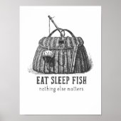 Eat Sleep Fish  Tackbox Poster (Voorkant)