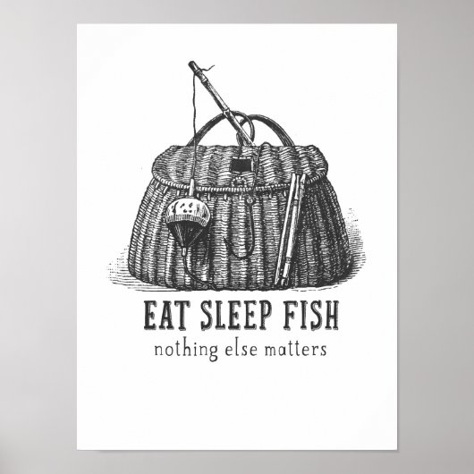 Eat Sleep Fish Tackbox Poster (Voorkant)