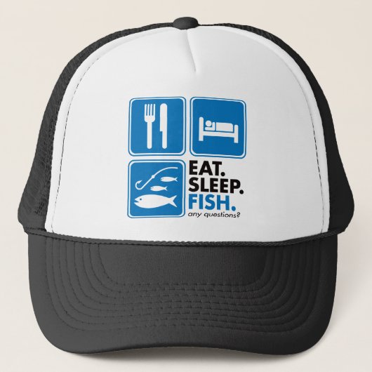 Eat Sleep Fish Trucker Pet (Voorkant)